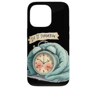 Gran Disfraz de Reloj Despertador con discurso Do It Tomorrow Carcasa para iPhone 13 Pro
