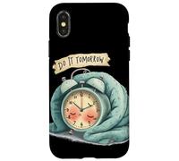 Gran Disfraz de Reloj Despertador con discurso Do It Tomorrow Carcasa para iPhone X/XS