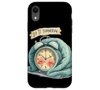 Gran Disfraz de Reloj Despertador con discurso Do It Tomorrow Carcasa para iPhone XR