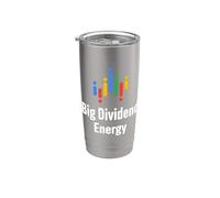 Gran Dividendo Energía Funny Finanzas Dividendos Inversor Vaso térmico de acero inoxidable de doble pared