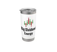 Gran Dividendo Energía Funny Finanzas Dividendos Inversor Vaso térmico de acero inoxidable de doble pared