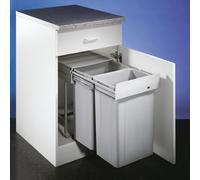 Gran Doble, Recogedor De Desechos Para Puertas De Giro, Aluminio Gris