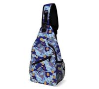 Gran Dragón De Las Olas Del Océano Hombre Mujer Sling Bag Pequeño Bolso Bandolera Ligero Bolsos De Hombro Para Trabajo Uso Diario Ciclismo