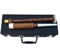 Gran escocés Highland gaita práctica Chanter Natural palisandro plata cantidades con llevar duro caso/Gaita práctica Chanter + 2 cañas/Dudelsack/Gaita