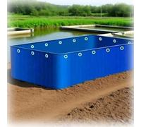 Gran estanque de peces plegable de PVC para carpas koi y peces dorados, depósito de agua flexible para jardín y granja, pecera al aire libre, 100 x 100 x 40 cm, fácil instalación