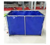 Gran estanque plegable de lona gruesa para peces, lona resistente a los arañazos para almacenamiento de agua, agricultura acuática Hydropo s (0,6 x 1,2 x 0,8 m), ideal para cultivo de peces y