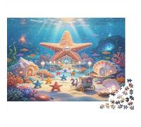 Gran Estrella de mar Mundo Submarino Puzzle de 1000 Piezas Papel para Adultos Escena océanica fantástica Juego de Puzzle 1000 Piezas Relajación Decorativo Regalo 70x50cm/1000pcs