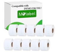 Gran Etiqueta de Dirección Molabel - 10 rollos para Dymo S0722400 99012-36mm x 89mm Compatible con Impresoras Dymo LabelWriter 550-260 etiquetas por rollo