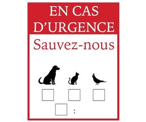 Gran fabricación de pegatinas para mascotas - informe a sus mascotas en caso de incendio (adhesivo en placa de aluminio)