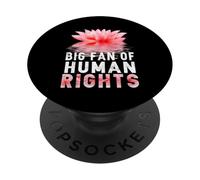 Gran Fan de los Derechos Humanos protesta defiende la Igualdad Retro Floral PopSockets PopGrip Adhesivo