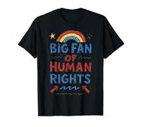 Gran Fan de los Derechos Humanos Retro - Anti Fascismo Derechos Humanos Camiseta