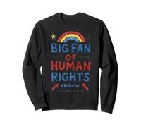 Gran Fan de los Derechos Humanos Retro - Anti Fascismo Derechos Humanos Sudadera