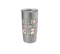 Gran Fan De Los Fines De Semana Caseros Relax Hygge Vaso térmico de acero inoxidable de doble pared