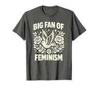Gran Fan del Feminismo Vintage Boho Floral Bird Empowerment Camiseta