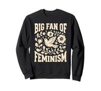 Gran Fan del Feminismo Vintage Boho Floral Bird Empowerment Sudadera