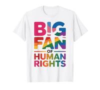 Gran fanático de los Derechos Humanos Colorido Mensaje de Igualdad Camiseta