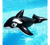 Gran Flotador Inflable de Orca con Asas reforzadas, PVC Robusto para Adultos y niños, Piscina Playa Lago Parque acuático