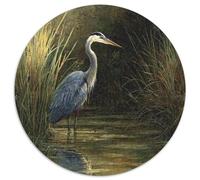 Gran Garza Azul de pie Entre los Juncos Rompecabezas para Adultos 1000pcs (67.5x67.5cm),Juegos De Desafío De