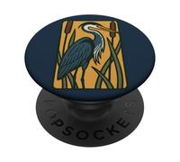 Gran Garza Azul Michigan Lago Vida Naturaleza Vida Silvestre PopSockets PopGrip Adhesivo