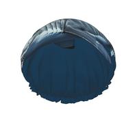Gran gorro de ducha de tiburón blanco para mujeres y hombres, grande, reutilizable, doble capa, impermeable, banda elástica, sombrero para todos los peinados, apto para viajes