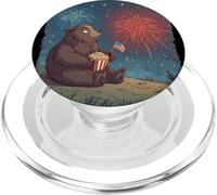 Gran gráfico de Fuegos Artificiales con Bonito Disfraz de Oso PopSockets PopGrip para MagSafe