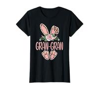 Gran-Gran - Orejas de Conejo de Leopardo con diseño Floral de Pascua Camiseta