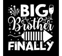 Gran hermano finalmente Calcomanías de letras 54.6x55.4cm Personalización personalizada Blanco