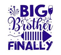 Gran hermano finalmente Decoración de vinilo para pared 67.2x68.2cm Incluye kit de película de transferencia Azul oscuro
