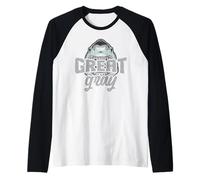 Gran humor de tiburón gris para familiares de pelo gris viejos amigos Camiseta Manga Raglan