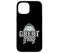 Gran humor de tiburón gris para familiares de pelo gris viejos amigos Carcasa para iPhone 15