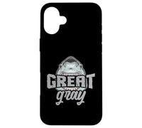 Gran humor de tiburón gris para familiares de pelo gris viejos amigos Carcasa para iPhone 16 Plus
