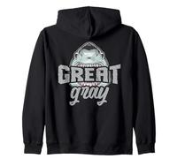 Gran humor de tiburón gris para familiares de pelo gris viejos amigos Sudadera con Capucha