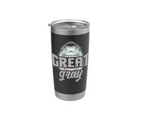 Gran humor de tiburón gris para familiares de pelo gris viejos amigos Vaso térmico de acero inoxidable de doble pared