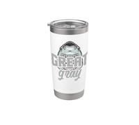 Gran humor de tiburón gris para familiares de pelo gris viejos amigos Vaso térmico de acero inoxidable de doble pared