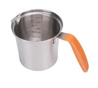 Gran jarra de espuma de leche de acero inoxidable con diseño de escala, tapa, fácil de limpiar, para Latte Art, Cappuccino, Cafetiere (300ML)
