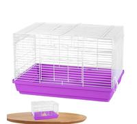 Gran Jaula de hámster, casa de Chinchilla, Inicio de Gerbil portátil, Jaula de Chinchilla ventilada con Fondo Desmontable, pequeños Accesorios para Mascotas para Uso en Interiores y Exteriores