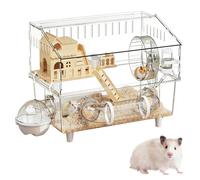 Gran Jaula para Hámster Casa Transparente de 2 Niveles para Chinchilla