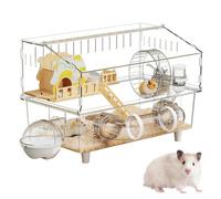 Gran Jaula para Hámster | Claro de 2 Pisos, Parque para Chinchilla | Gran Espacio para Hámsteres | para Interior, Exterior y Viaje, Hogar para Mascotas Pequeñas y Roedores