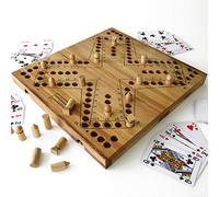 GRAN JUEGO DE TOC 4, TOCK de 2 a 4 jugadores, 30x30cm, juego de mesa familiar, madera maciza eco-responsable con normas CE, exclusividad marca francesa Le Délirant, almacenamiento facil juego de viaje