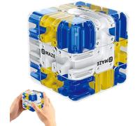 Gran Laberinto 3D Laberinto Cube - atractivo cerebro tease, desafío lógico Laberinto Puzzle Cubo para Aliviar el Estrés y Desarrollo de la Lógica (Blue)