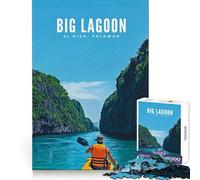 Gran Laguna, El Nido, PalawanRompecabezas de 1000 piezasPensamiento claroPasatiempo tranquiloBordes precisosSorpresa Festiva(50x75cm)