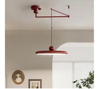 Gran Lámpara Colgante De Brazo Oscilante Moderna Con Atenuación LED Luminaria De Techo Suspendido Nórdica Actual Candelabro De Brazo Para Comedor E Isla De Cocina(Red,50cm/20in)