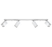 Gran Lámpara De Techo Blanca 80 Cm De Largo Metal FALERIA Lámpara De Oficina