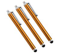 Gran lápiz capacitivo x3 para Samsung Galaxy A32 Smartphone Tableta Escritura Universal Juego de 3 (Oro)