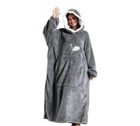 Gran manta con capucha de gran tamaño Sudadera caliente oversize con | Manta portátil unisex para hacer la , ver la televisión, jugar a juegos, reuniones familiares, fiestas, caminar el c