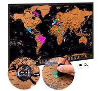 Gran mapa del mundo para rascar los países que viajan