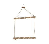 Gran Municipal de Madera Swing Seguro de masticación Duradera para Loros Caza de pájaros Colgantes Juguetón de pie de pie Zanthoxylum Bungeanum Wood Sea inoxid de Acero