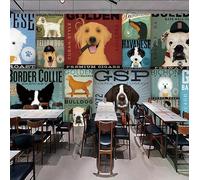 Gran Mural De Fondo De La Habitación De Los Niños De Dibujos Animados Perro Papel Pintado 4 Tema De La Ti Decoración Fotomural Dormitorio Sala De Estar Pared Pintado Papel Tapiz No Tejido-300cm×210cm