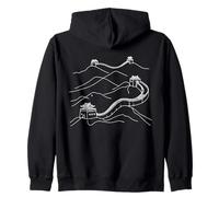 Gran Muralla Arte Lineal Explorador Sudadera con Capucha