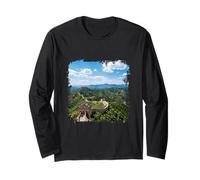 Gran Muralla China Montaña Paisaje Escena Histórica Manga Larga